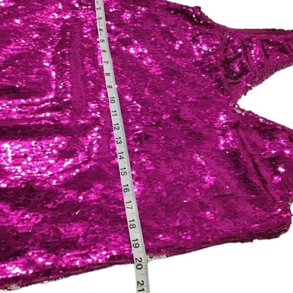 Free People Pink Sequin Sleeveless Shift Mini Dress New Without Tag Size Medium - Picture 7 of 12